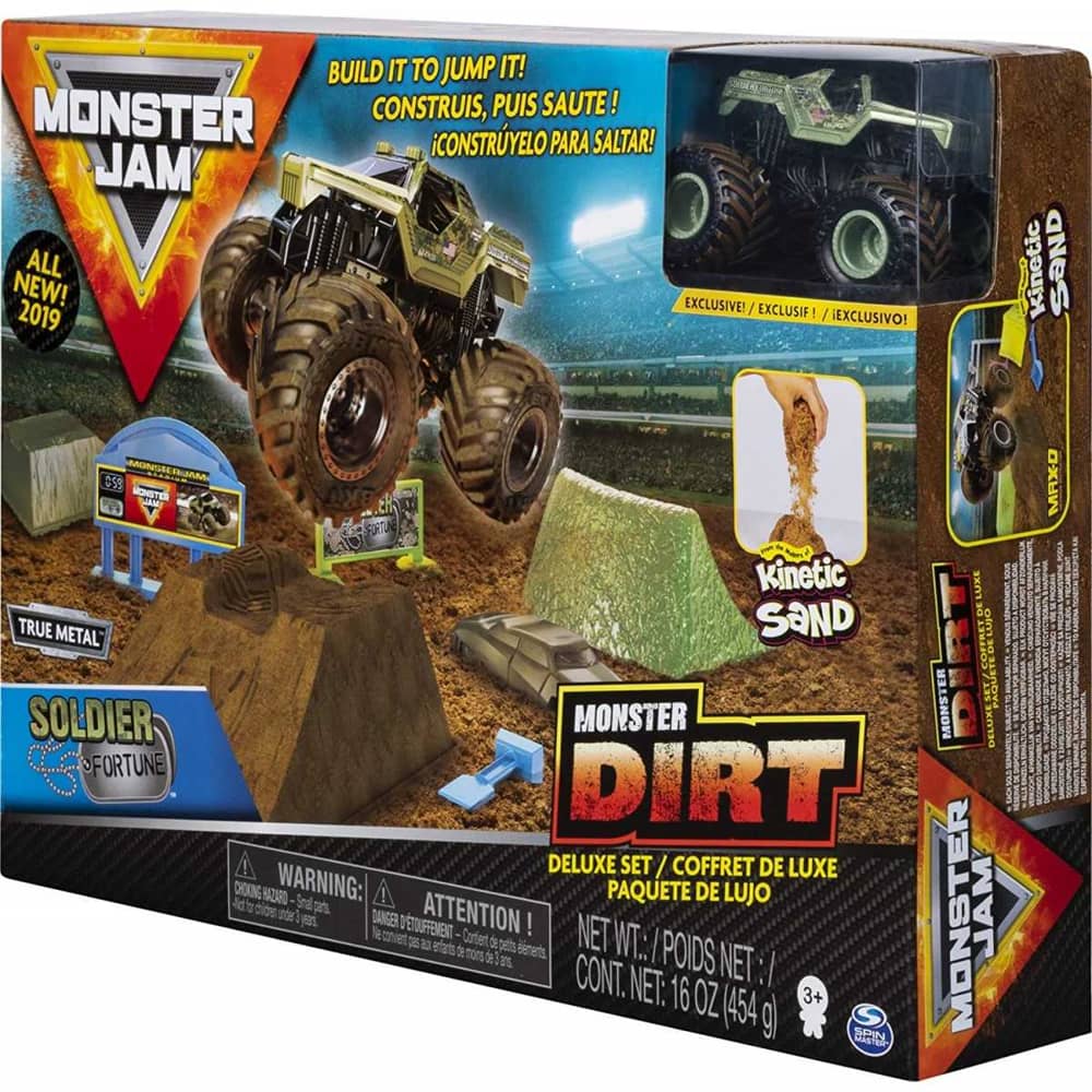 MONSTER JAM, SET DELUXE CON SABBIA MONSTE