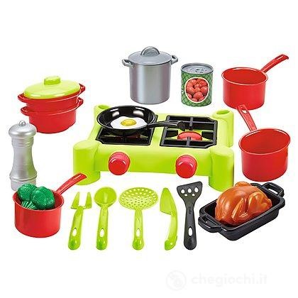 100% CHEF SET STOVIGLIE DA CUCINA CON FORNELLO 21 PZ