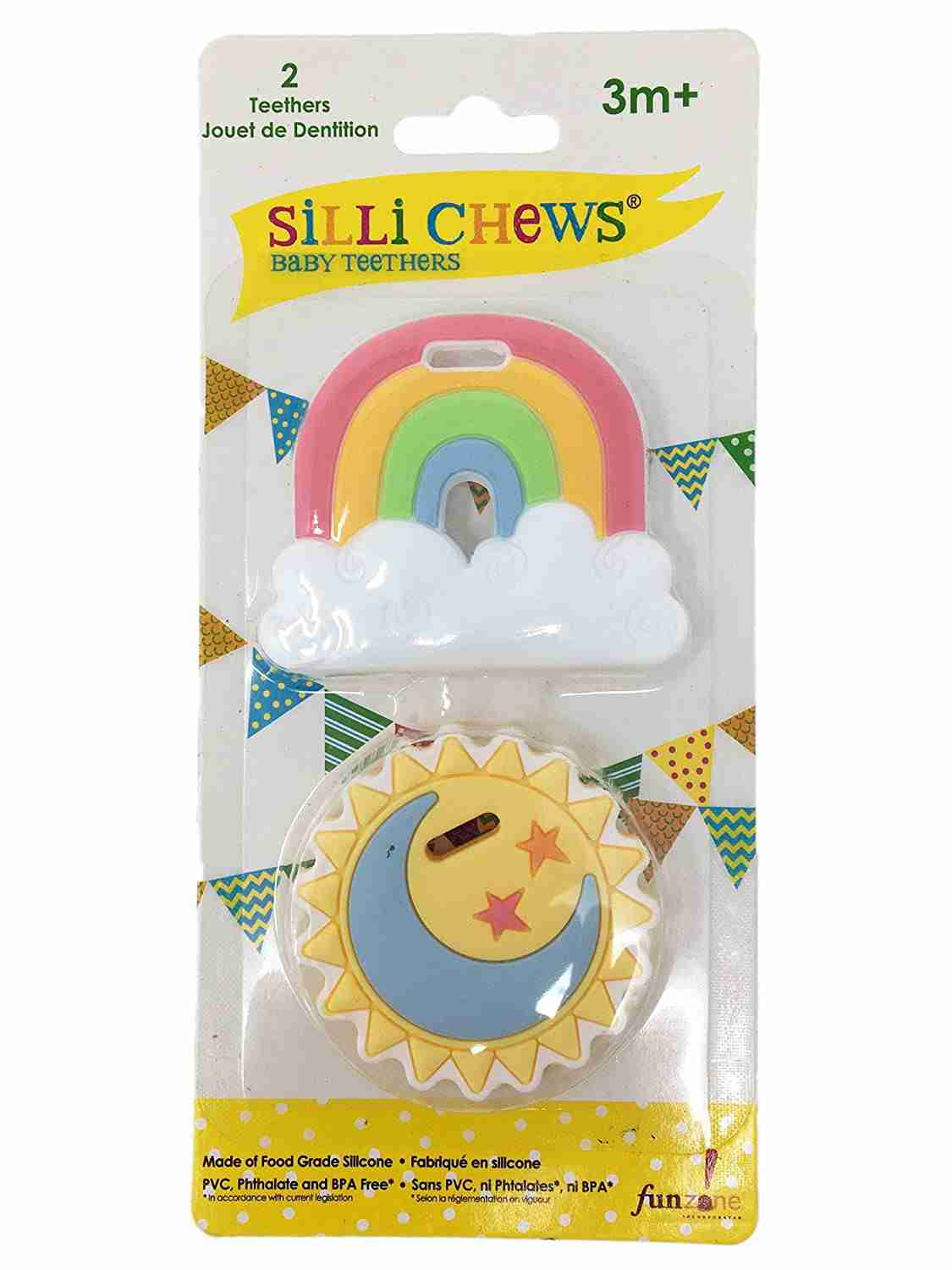 2PC MINI TEETHER SET : RAINBOW + SUN