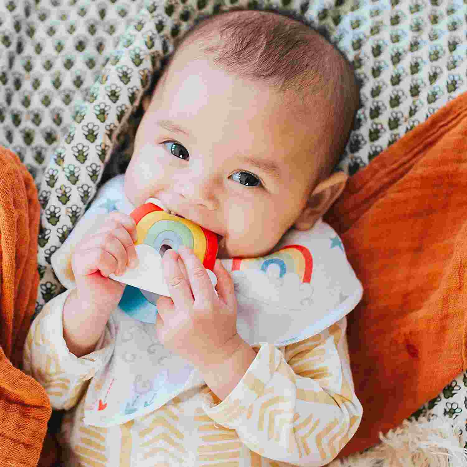 2PC MINI TEETHER SET : RAINBOW + SUN