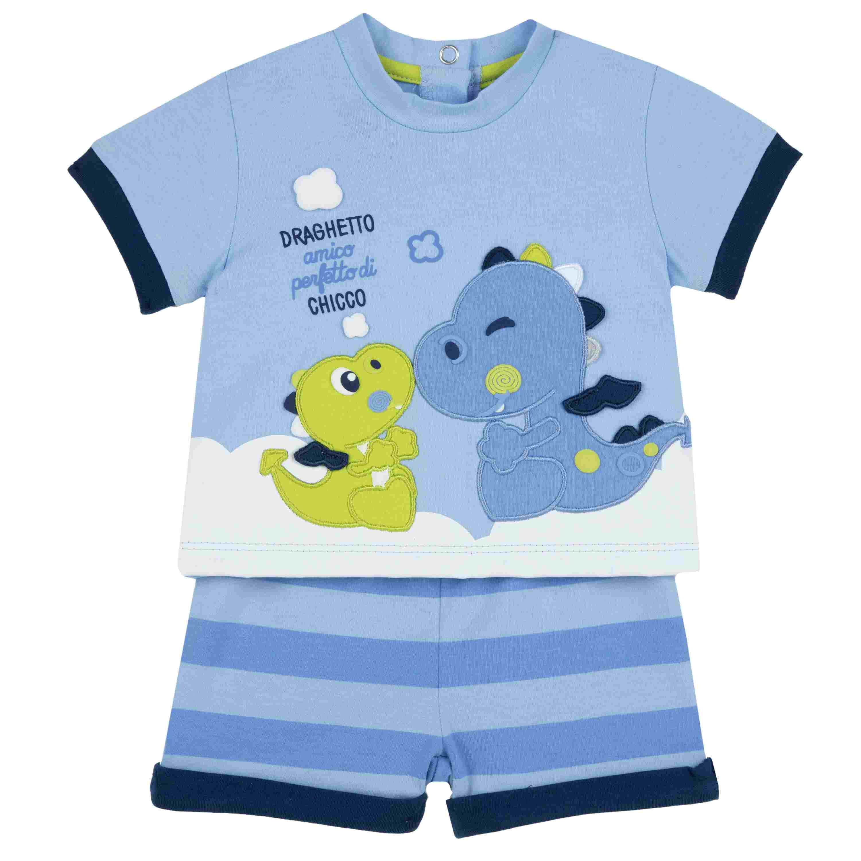 SET 2 PZ T.SHIRT+PANTALONI CORTI TG 068