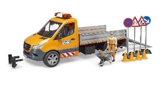  MB SPRINTER LAVORI STRADALI CON PERSONAGGIO E ACCESSORI - 2677