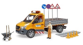  MB SPRINTER LAVORI STRADALI CON PERSONAGGIO E ACCESSORI - 2677