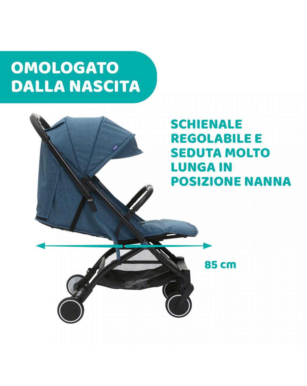 PASSEGGINO TROLLEYME CALYPSO BLUE