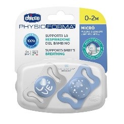 SUCCHIETTO MICRO' BLU SIL 0-2M 2PZ