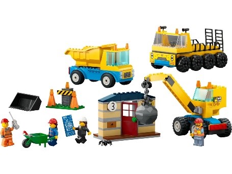 LEGO CITY GREAT VEHICLES - CAMION DA CANTIERE E GRU CON PALLA DA DEMOLIZIONE - 6