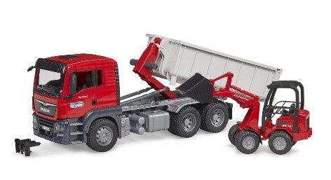  MAN TGS CAMION CONTAINER RIBALTABILE CON SCHAEFFER - 3767