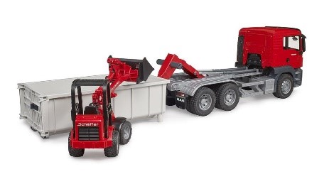  MAN TGS CAMION CONTAINER RIBALTABILE CON SCHAEFFER - 3767