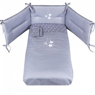 PIUMETTO LETTO 3PZ RIC. SFIL. STELLA CONVERSE GRIGIO