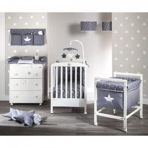 PIUMETTO LETTO 3PZ RIC. SFIL. STELLA CONVERSE GRIGIO