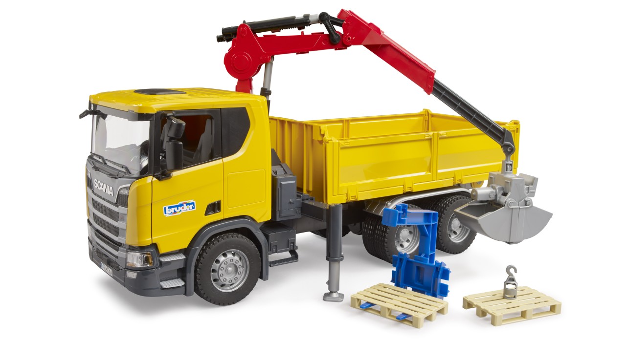 SCANIA SUPER 560R CAMION RIBALTABILE CON GRU E PALLET