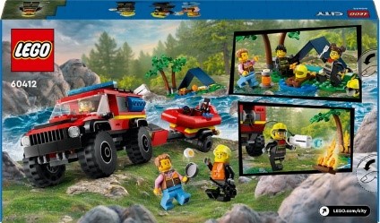 LEGO CITY FIRE - FUORISTRADA ANTINCENDIO E GOMMONE DI SALVATAGGIO - 60412