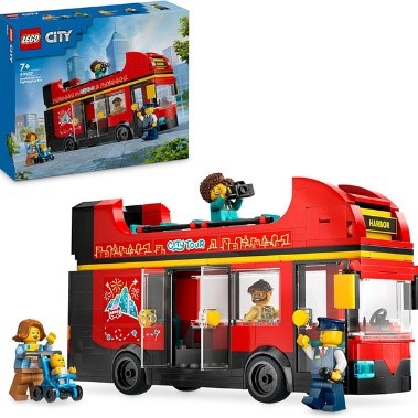 CITY GREAT VEHICLES - AUTOBUS TURISTICO ROSSO A DUE PIANI - 60407
