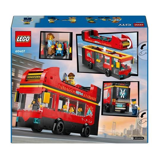 LEGO - CITY GREAT VEHICLES - AUTOBUS TURISTICO ROSSO A DUE PIANI - 60407