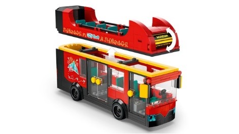 CITY GREAT VEHICLES - AUTOBUS TURISTICO ROSSO A DUE PIANI - 60407