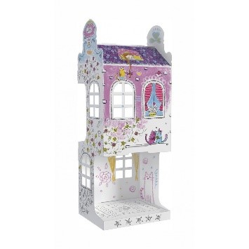 CASA 3D DA COLORARE ROSE