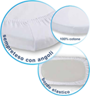 LENZUOLO CULLA FANTASIA 110x80 +SOTTO da 35/43 a 70/82 + FEDERA 37x28 cm 100% CO