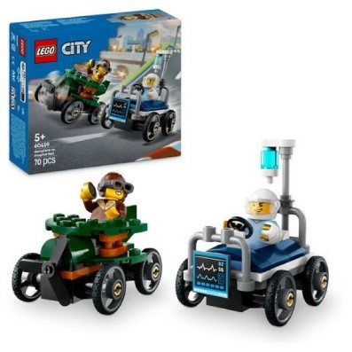 LEGO CITY GREAT VEHICLES - PACK VEICOLI DA CORSA: AEREO CONTRO LETTO DOSPEDALE