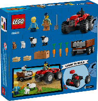 LEGO CITY GREAT VEHICLES - TRATTORE AGRICOLO ROSSO CON RIMORCHIO E PECORE - 6046