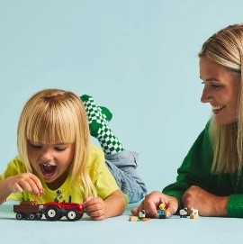 LEGO CITY GREAT VEHICLES - TRATTORE AGRICOLO ROSSO CON RIMORCHIO E PECORE - 6046