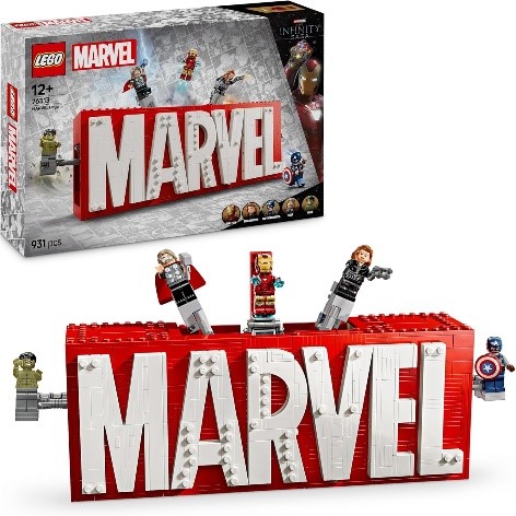SUPER HEROES MARVEL - LOGO E MINIFIGURE MARVEL - 76313