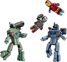 SUPER HEROES MARVEL - IRON MAN E WAR MACHINE CONTRO I DRONI DI HAMMER - 76320