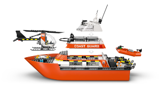 LEGO - CITY EXPLORATION - MOTOSCAFO DI SOCCORSO ED ELICOTTERO DELLA GUARDIA COST