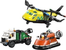CITY GREAT VEHICLES - REMIX AEREO, CAMION DI SERVIZIO E HOVERCRAFT - 60505