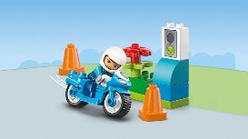 DUPLO TOWN - MOTOCICLETTA BLU DELLA POLIZIA - 10471