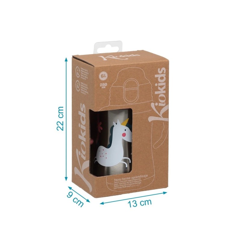 BORRACCIA TERMICA UNICORNO ROSA 280 ML