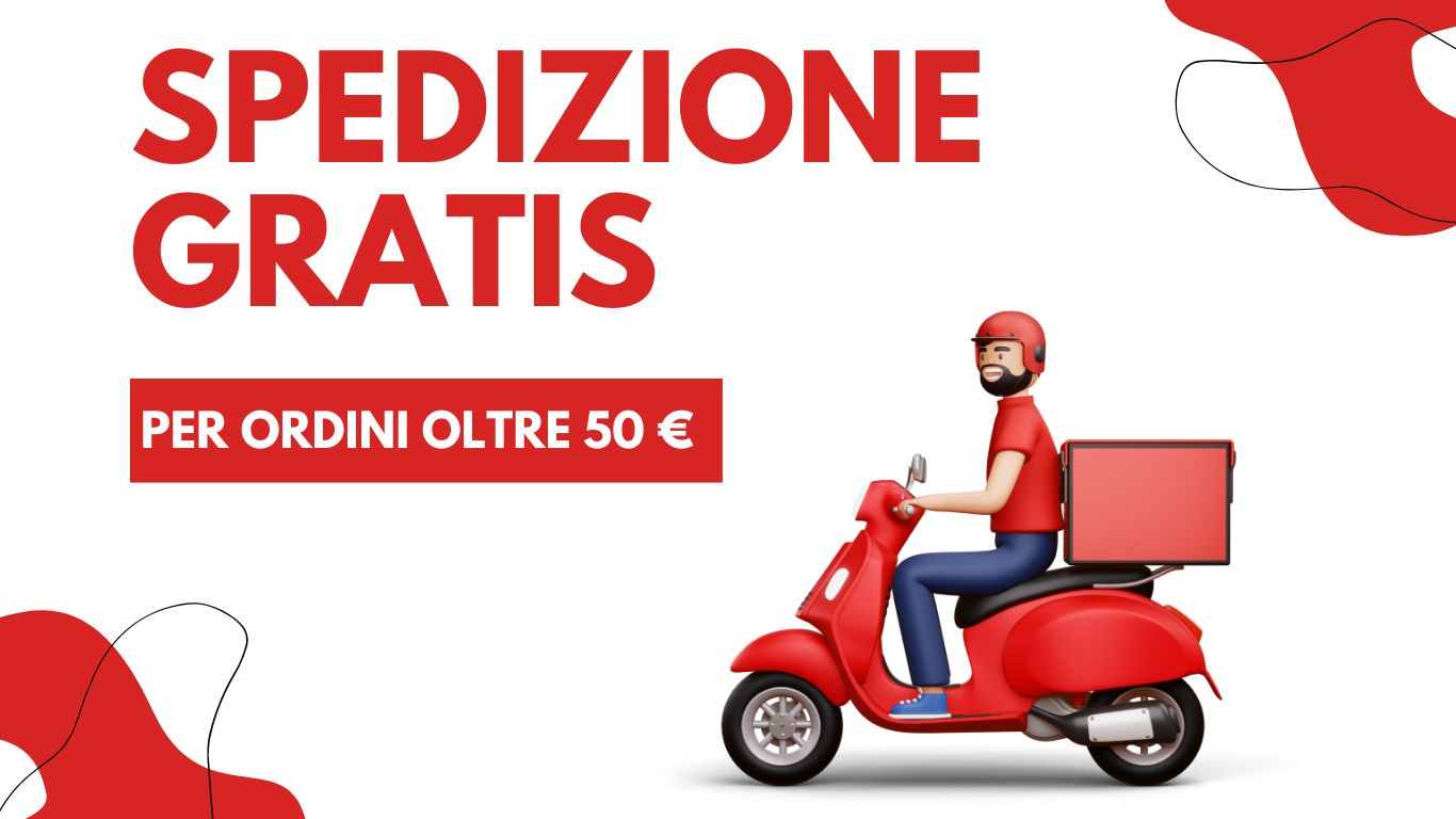 spedizione gratuita per ordini superiori a euro 50,00