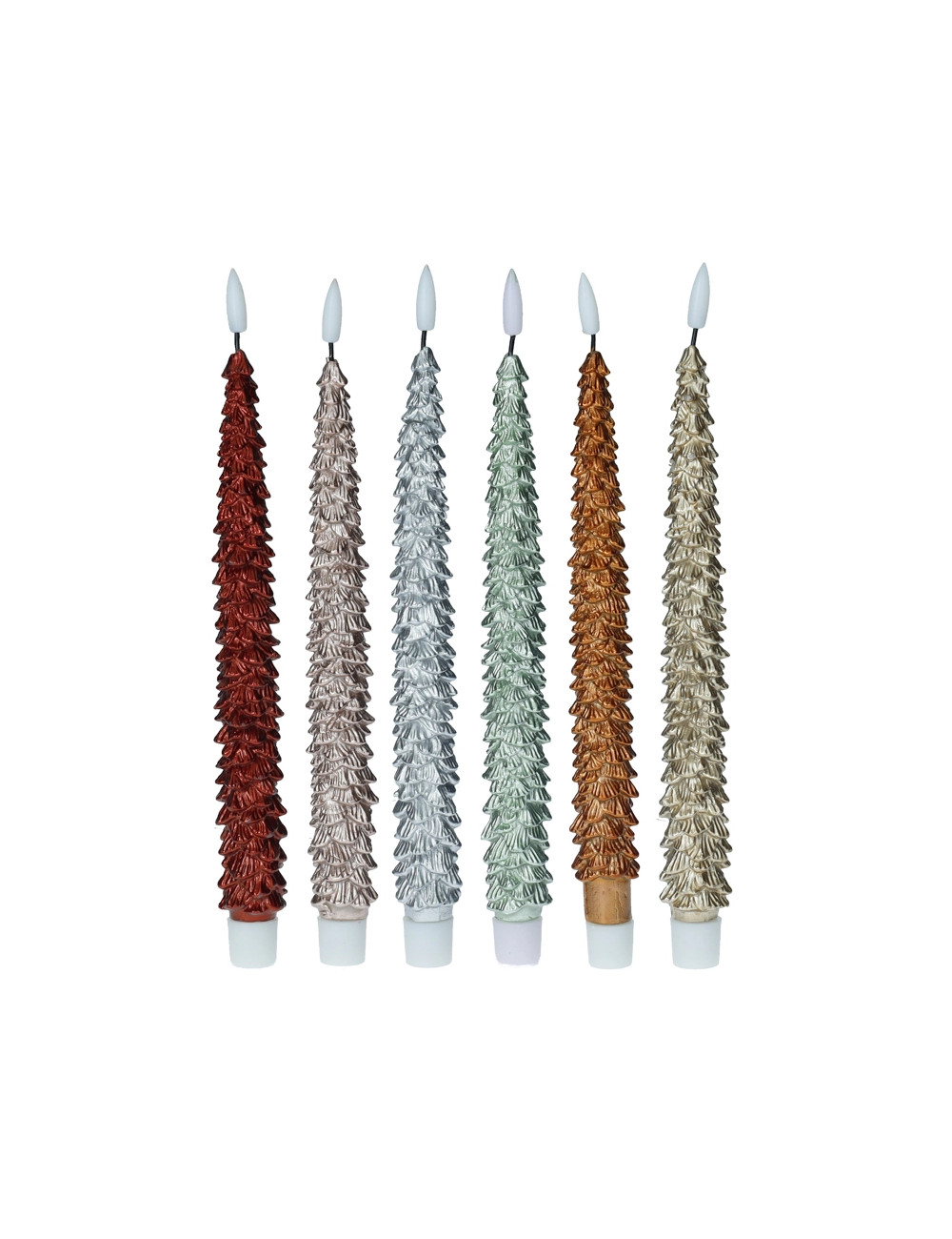 Candela led enjoy colori assortiti displey paraffina 18 pz cm d3x29h