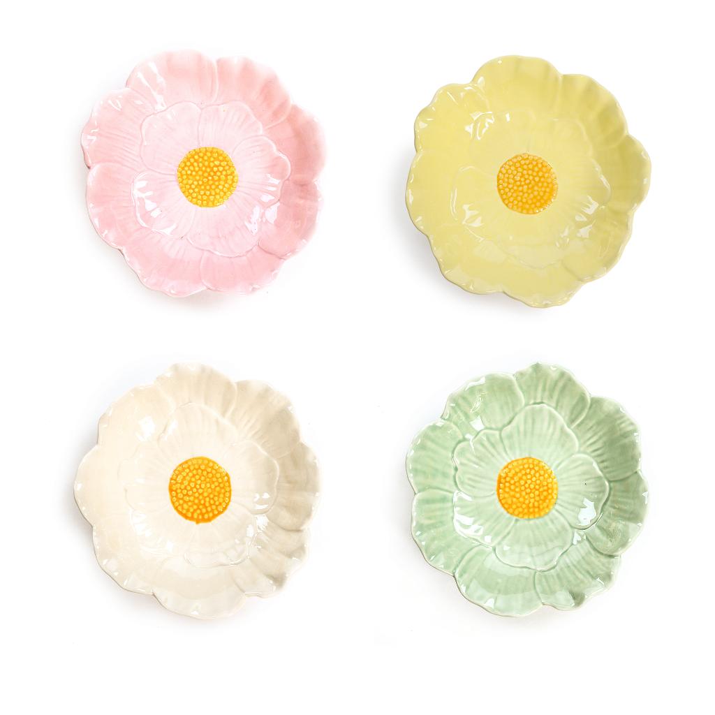 Ciotola fiore  in porcellana  d.19xh.4.8 cm colori assortiti