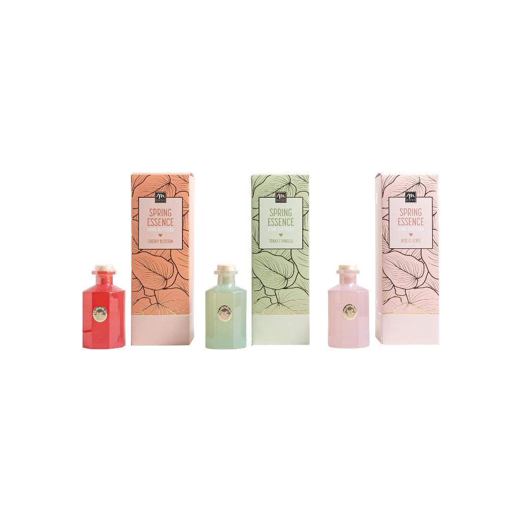 Diffusore di essenza con bacchetti 200ml d.6.5xh.13.5cm fragranze assortite in scatola regalo