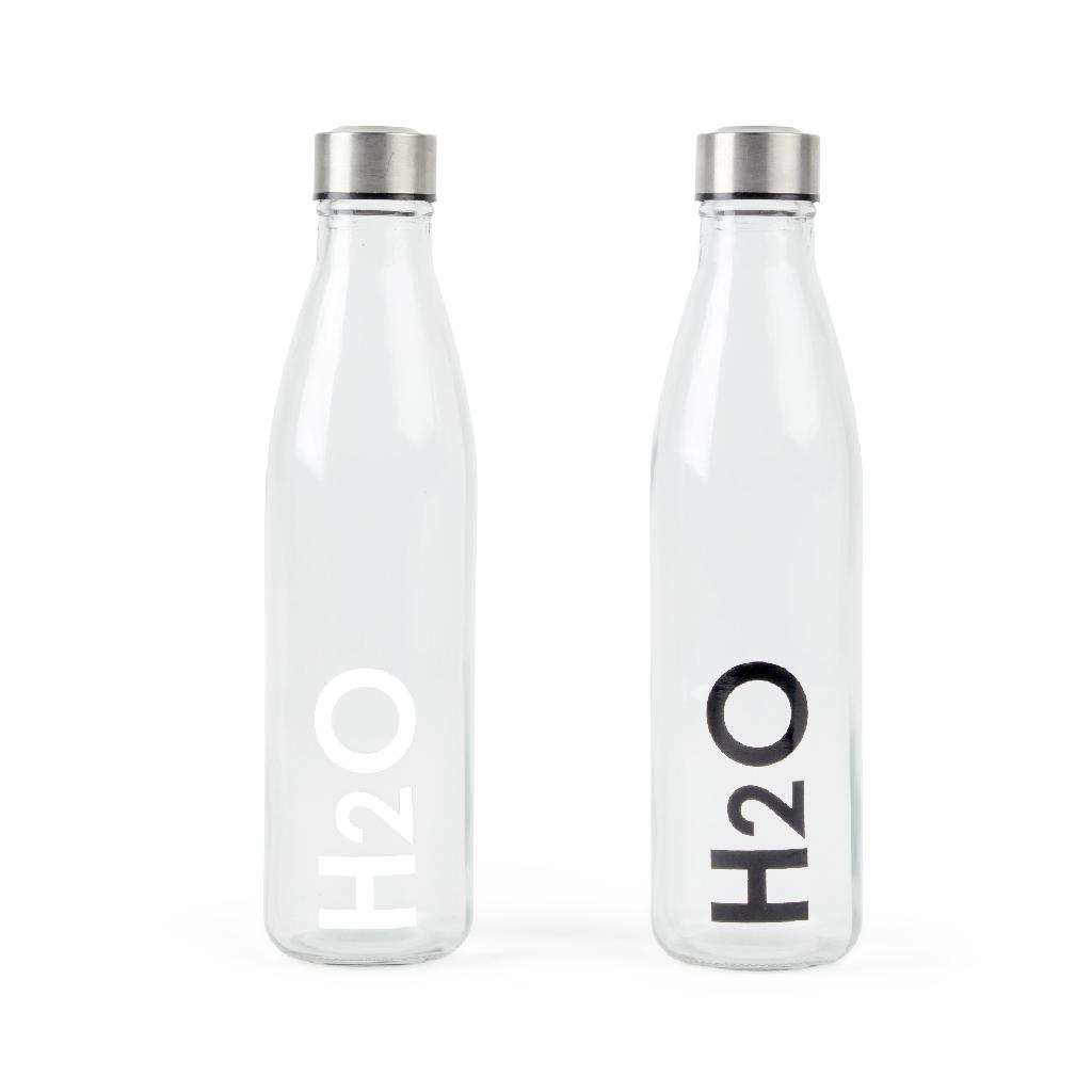 Bottiglia 750ml in vetro con tappo in acciaio d.7.4xh.29.2cm colori assortiti