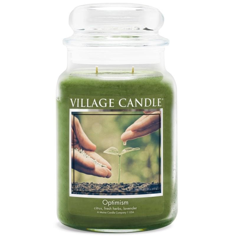 Village Candle Optimism candela 26oz737gr Agrumi, erbe e lav