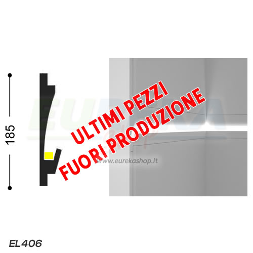 ELENI - Veletta complanare da incasso per luce diffusa - barra da 1.15 mt